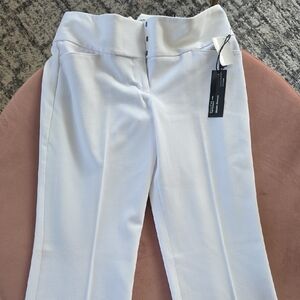 Express Editor White Flare Pants